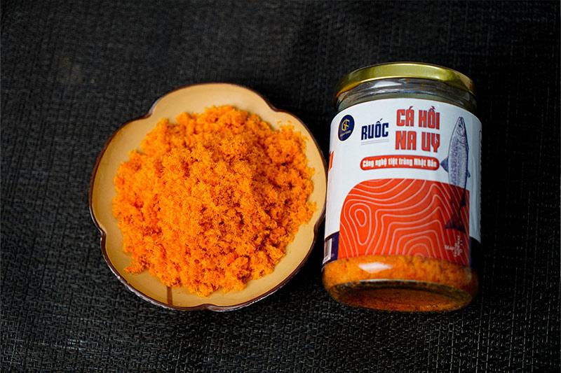 Hũ ruốc cá hồi tự làm thơm ngon, sẵn sàng thưởng thức cho người lớn
