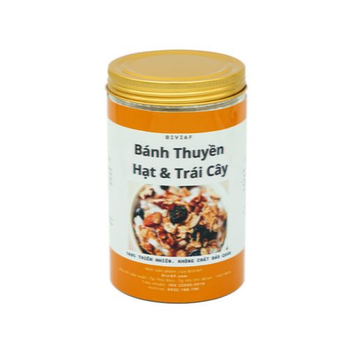 bánh thuyền mix hạt dinh dưỡng và trái cây