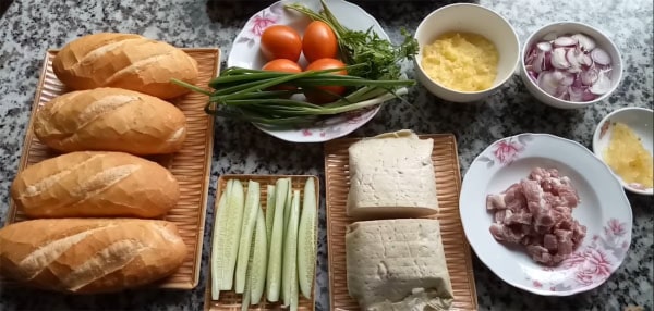 cách làm bánh mì chả lụa