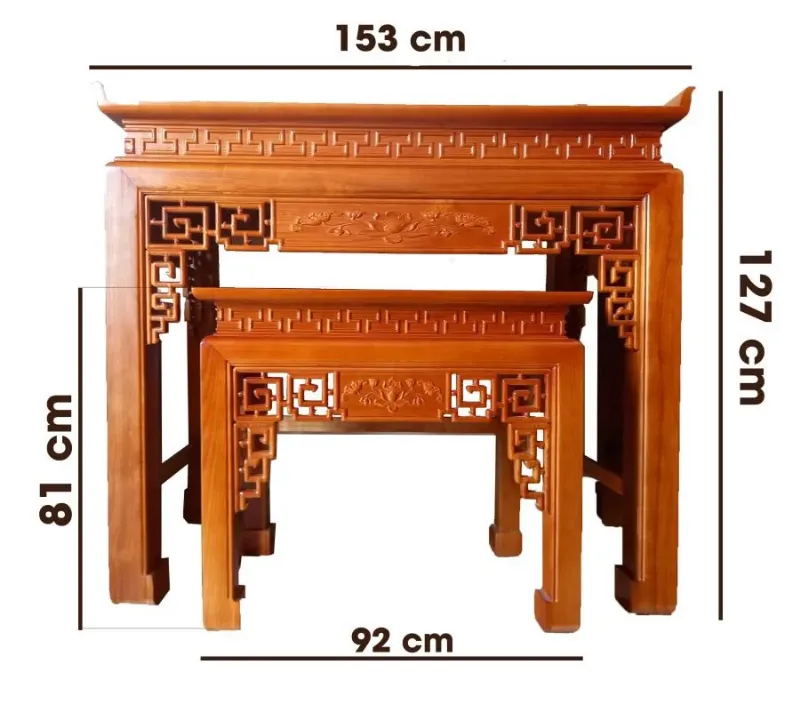 Bàn thờ rộng 100cm theo phong thủy