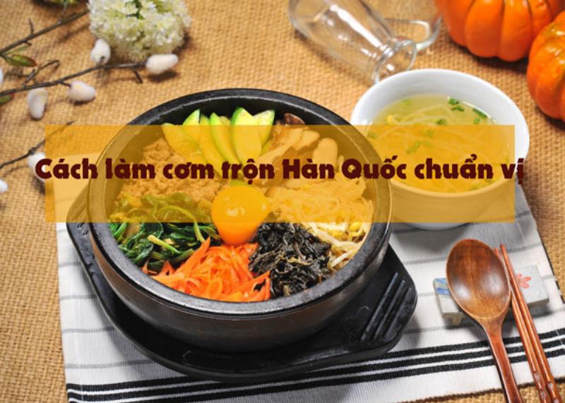 Chuẩn bị nguyên liệu làm cơm trộn Hàn Quốc