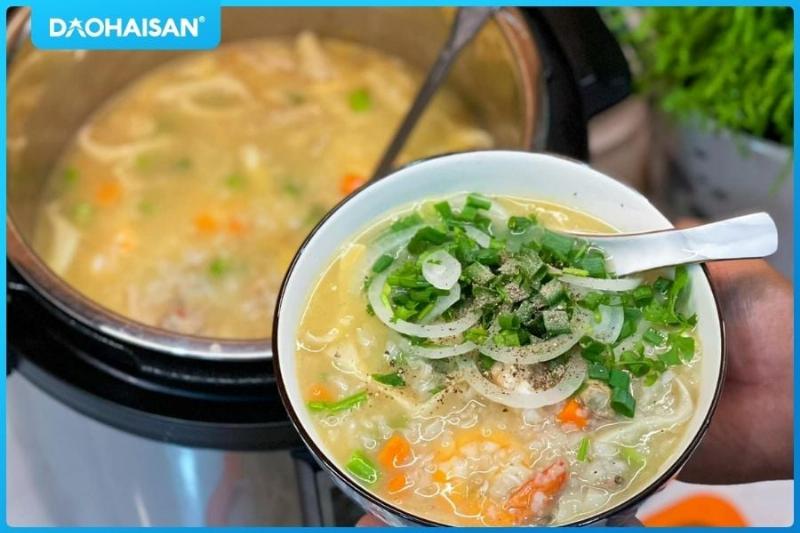 Cháo Hải Sản Đang Nấu