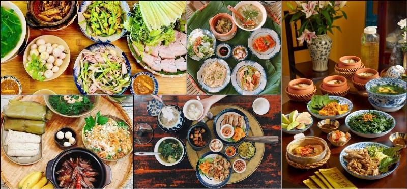 Mâm cơm gia đình miền Tây tại Cần Thơ với các món ăn truyền thống như canh chua, cá kho tộ, rau luộc.