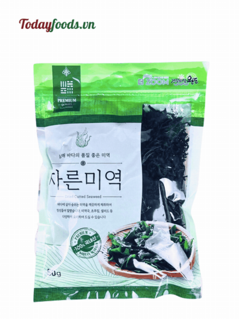 Mì rong biển Hàn Quốc khô, thành phần rong biển wakame